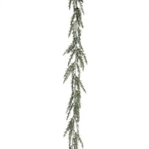 Frosted Prickly Juniper Garland – 6 ft