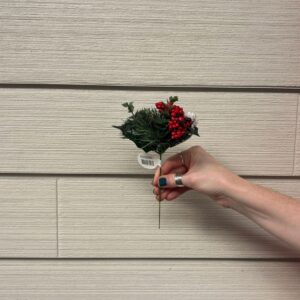 Eucalyptus Cone Berry Pick - Natural/Red/Green - 7.5"
