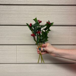 Holly Sprig Bundle - Green - 12"