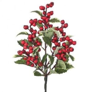 Berry w/Mixed Holly Spray - Green/Red - 19"