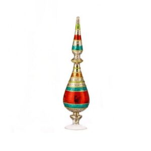 Glass Vintage Finial - Holiday Multi - 15.75"