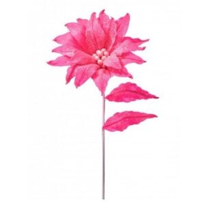 Felt Poinsettia Spray - Hot Pink - 24"