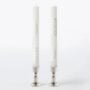 Taper Candle - White/White - 9" - 2 Pack