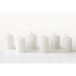 Votive Candle - White/White - 2" - 6 Pack