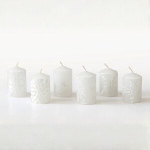 Votive Candle - White/White - 2" - 6 Pack
