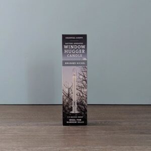 LED Window Hugger Candle - Battery Operated - Brushed Nickel