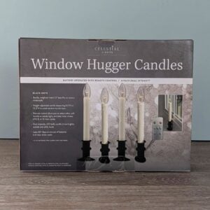 LED Window Hugger Candle – Battery Operated – Black Onyx – 4 Pack