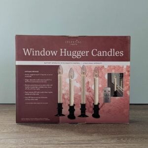 LED Window Hugger Candle – Battery Operated – Antique Bronze – 4 Pack