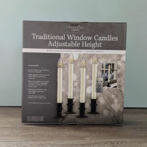 LED Window Candle – Battery Operated – Black Onyx – 4 Pack