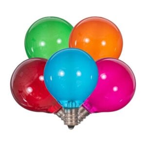 18 LED G40 Lights - Multicolored/Green