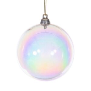 Iridescent Ball Ornament – Champange – 3″