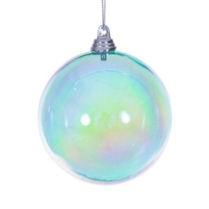 Iridescent Ball Ornament - Teal - 3"