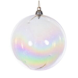 Iridescent Ball Ornament – Champange – 4″