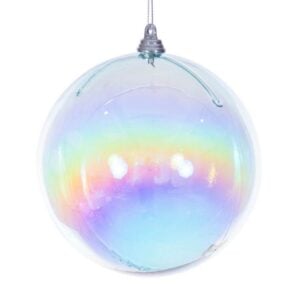 Iridescent Ball Ornament - Baby Blue - 4.75"