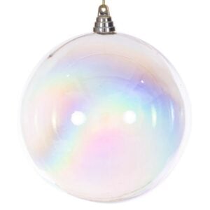 Iridescent Ball Ornament - Champagne - 8"