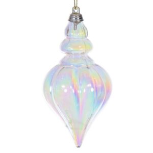 Iridescent Drop Ornament - Champagne - 5"