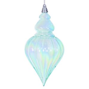 Iridescent Drop Ornament - Teal - 12"