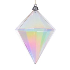 Iridescent Diamond Ornament - Champagne - 5"
