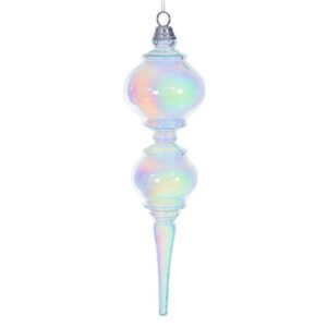 Iridescent Finial Ornament - Blue - 16.5"