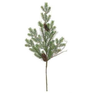 Noble Fir Spray with Pinecones - Green - 30"
