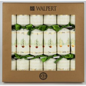 Greetings on Linen Christmas Cracker - 12" - 6 Count