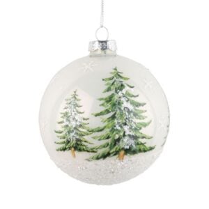 Tree Bauble - Shiny White - 4"