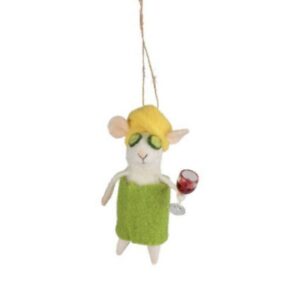 Spa Towel Mouse Ornament - 5.25"