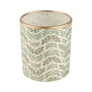 Branch Votive Holder - White/Green - 3.5"