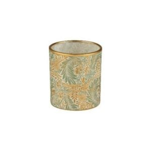 Tealight Holder- Green/Gold - 3.5"