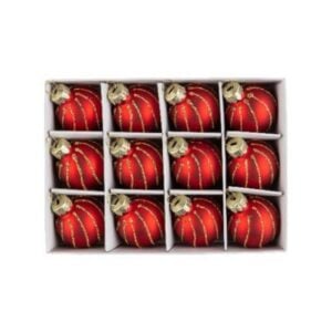 Mini Tree Ornament - Red - 12 Pack