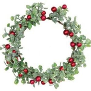 Berry Boxwood Candlering - 4.5"