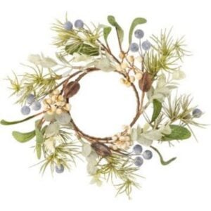 Blueberries Candlering - Cream - 7"