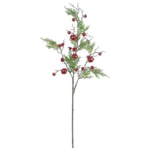 Cedar Spray with Bells - Red/Green - 40"