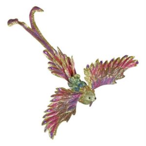 Glitter Hummingbird Ornament Clip - Purple - 13"