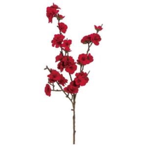 Velvet Cherry Blossom Pick - Red - 18"