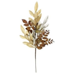 Laurel & Ruscus Leaf Spray - Platinum/Brown - 26"