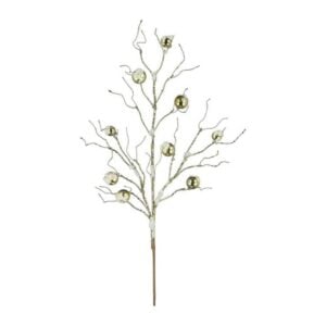 Snowy Twigy Metallic Ball Spray – Gold – 35″