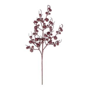 Glitter Fern Spray - Plum - 24"