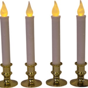 LED Window Candle 4 Pack - Battery Operated - Gold