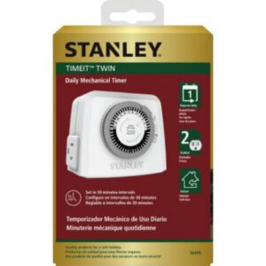 24HR Mechanical Timer - Stanley - Indoor - White