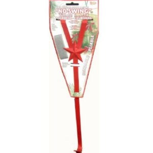 No-Swing Wreath Hanger - Red - 17"