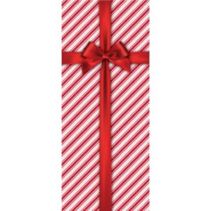 Candy Cane Door Panel - Red/White - 30" x 72"