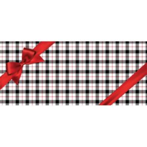Snowflakes Garage Door Panel - Red/White - 16' x 7'