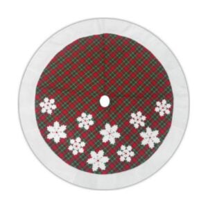 Snowflakes Treeskirt - Green/Red/White - 48"