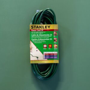 Power Cord 20 – Stanley – Outdoor – Green – 20 ft