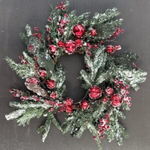 Berry Ball Cedar Wreath - Red/Green - 24"