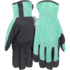 Floral Silicone Dot Glove - Mud Glove - Mint - MD/LG