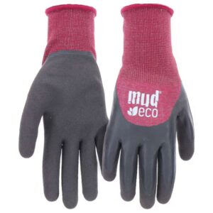 Womens Eco Dipped Gloves - Mud Glove - Maroon - MD/LG