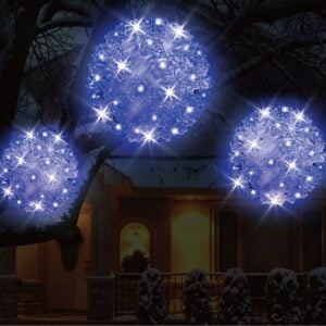 50 LED Sphere Twinkle Lights - Blue/Blue