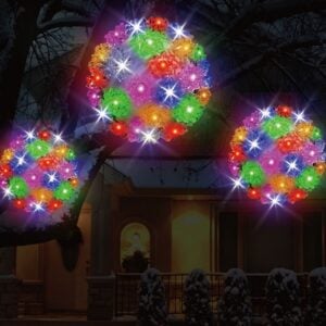 50 LED Sphere Twinkle Lights - Multi/White